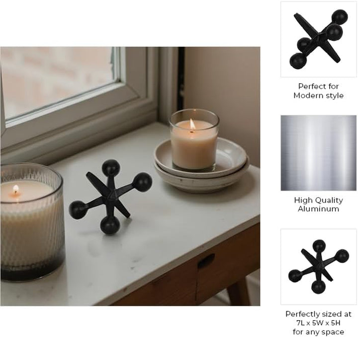 Modern Black Metal Abstract Decor