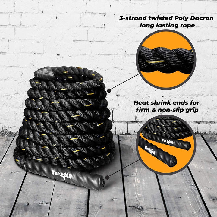 Battle Rope w/ Sleeve - 30/40/50 Ft