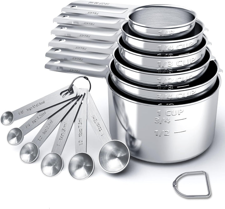 Steel Measuring Cups & Spoons Set (10)
