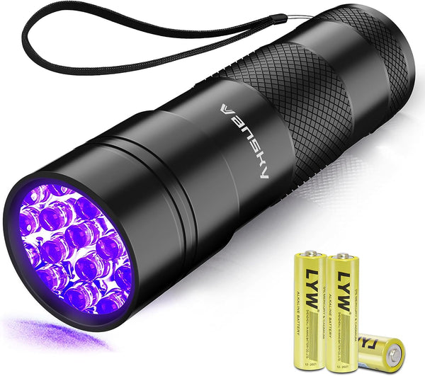 12 LED UV Flashlight for Pet Urine & Stains