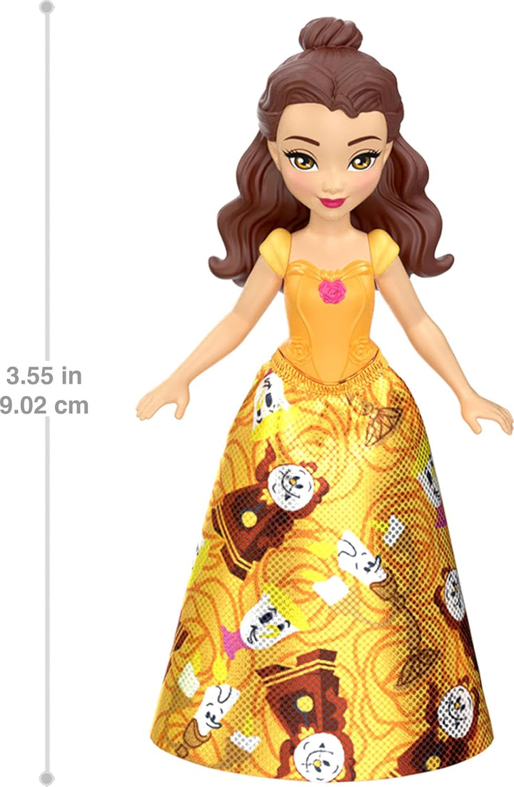 Princess & Friends Set with 5 Posable Small Dolls in Removable Skirts or Pants & 5 Friend Figures, Inspired by the  Movies