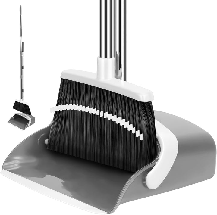 52-In Adjustable Broom & Dustpan Set