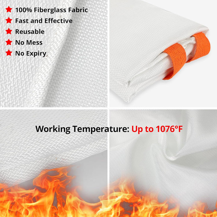 2-Pack Emergency Fire Blanket 40"x40