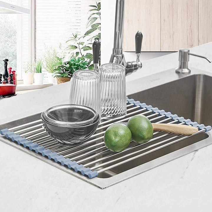 Roll-Up Dish Drying Rack for Kitchen Sink