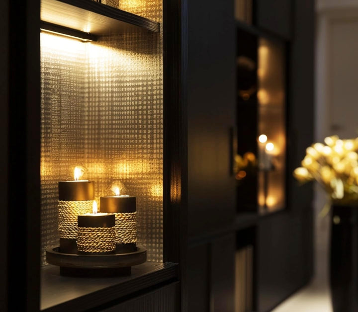 Tealight Candle Holders Set with Tray