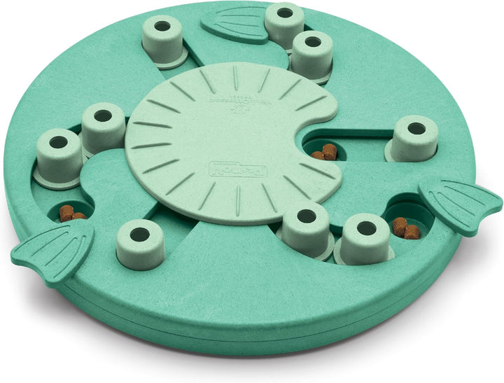 by Nina Ottosson Dog Brick Treat Puzzle Enrichment Toy, Level 2 Intermediate Game, Blue