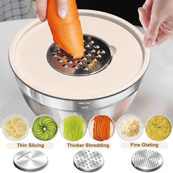 8PCS Stainless Steel Mixing Bowls Set