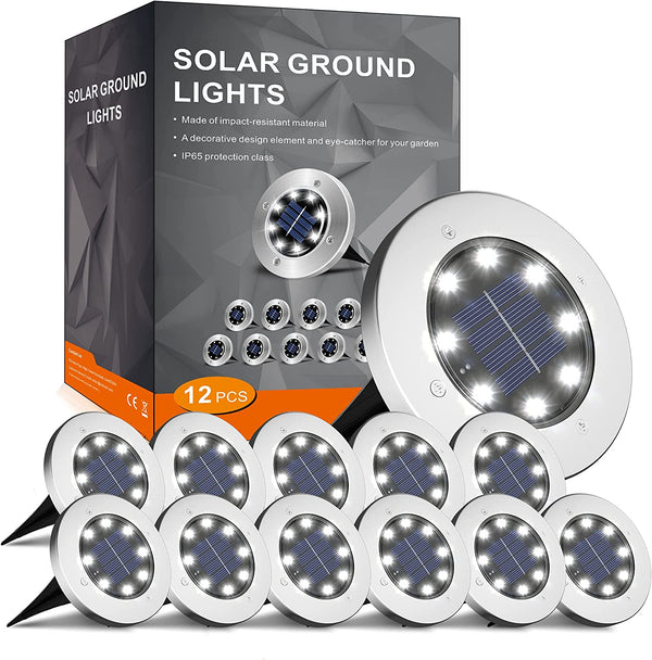 12 Pack Outdoor Solar Garden Lights