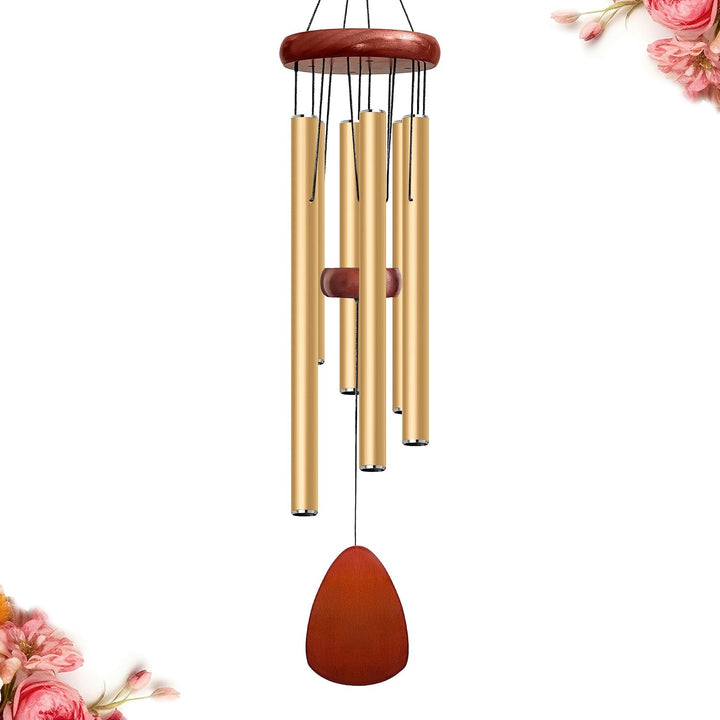Large Black Aluminum Wind Chimes 37"