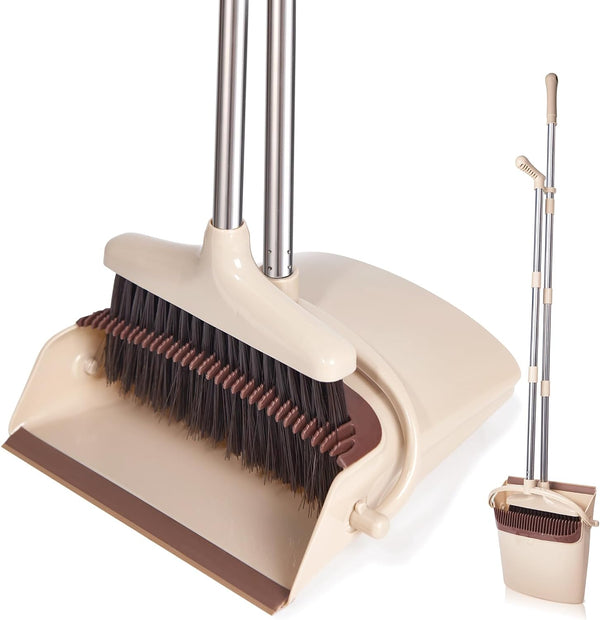 Broom & Dustpan Set with Long Handle