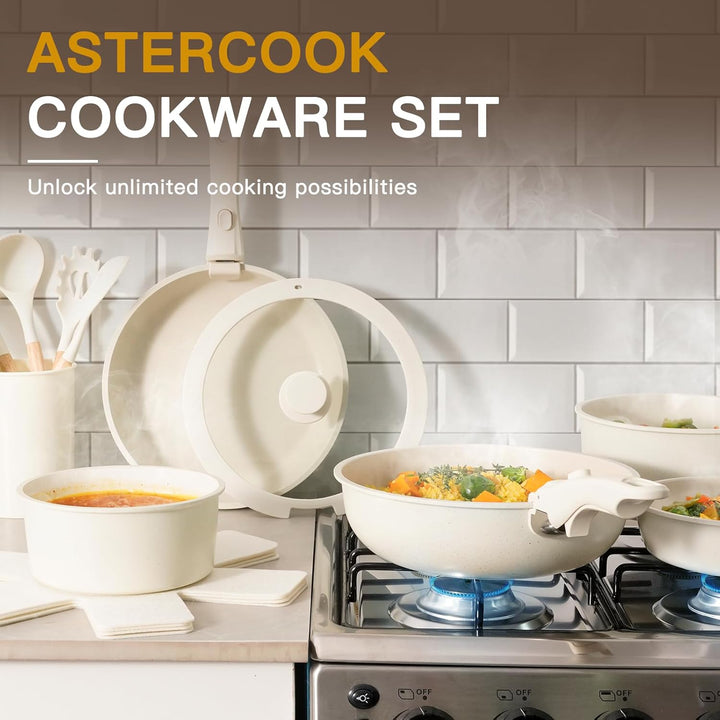 21 Pcs Ceramic Non-Stick Cookware Set