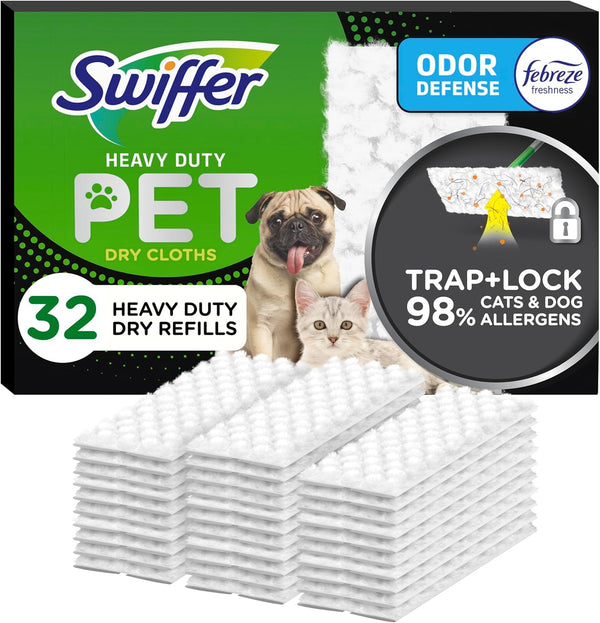 Heavy Duty Sweeper Cloths with Febreze