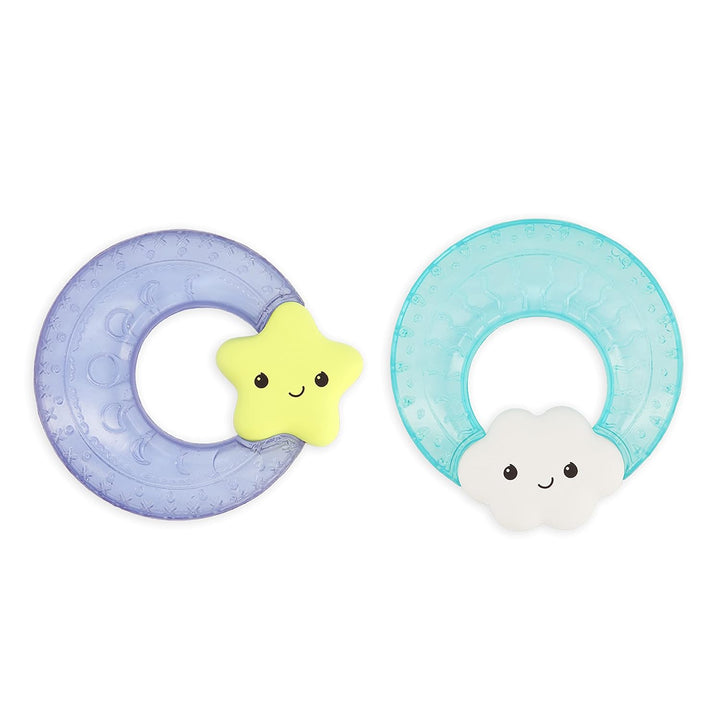 Water Teethers – Sensory Exploration and Teething Relief, Cooling Relief for Teething Babies, Lime & Blue, 3-Pack
