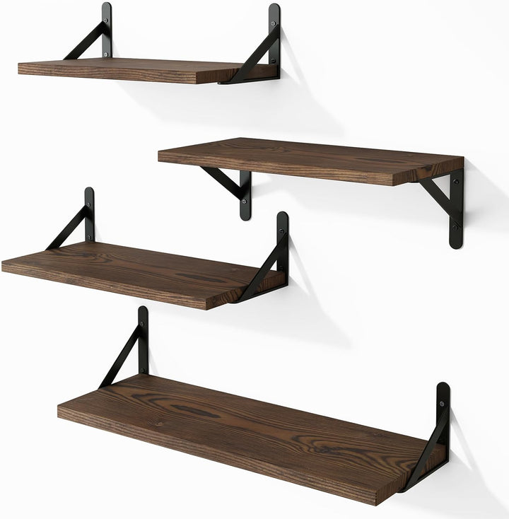 Farmhouse Floating Wall Shelves (Set of 4)