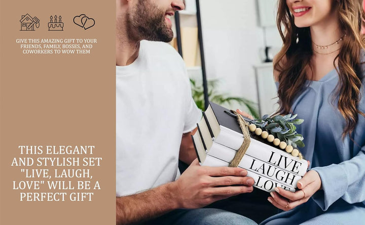 Live Laugh Love Faux Coffee Table Books