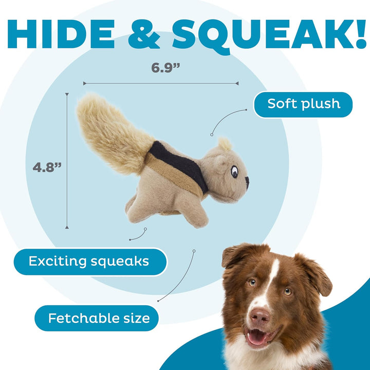 Squeakin' Squirrels Plush Replacement Dog Toys - 3 Pack