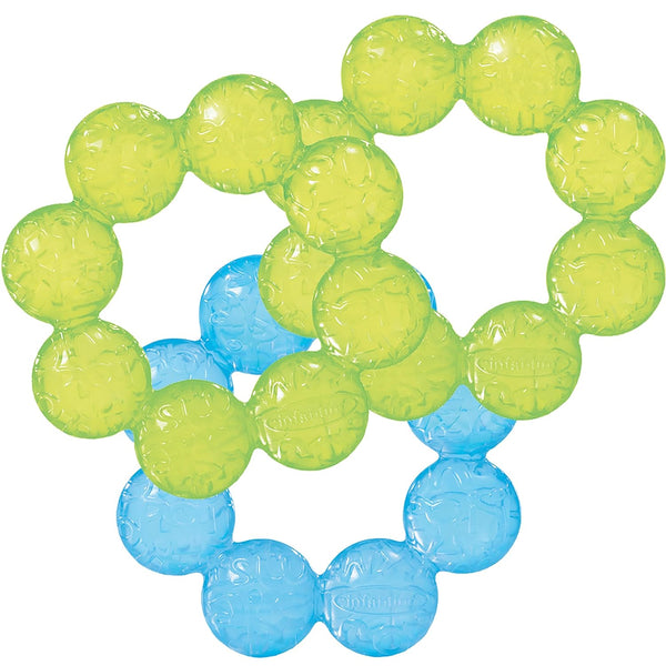 Water Teethers – Sensory Exploration and Teething Relief, Cooling Relief for Teething Babies, Lime & Blue, 3-Pack