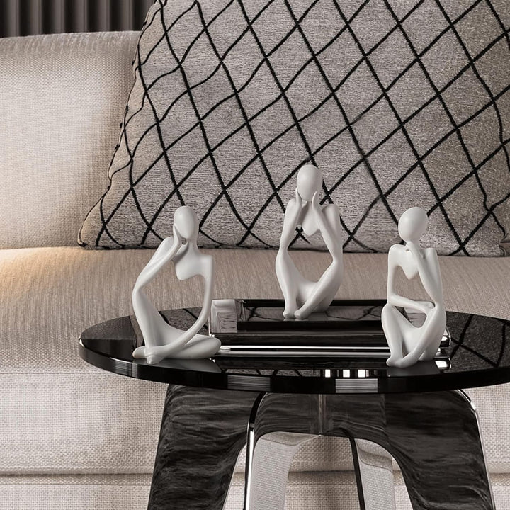 Thinker Statue Set – Abstract Decor