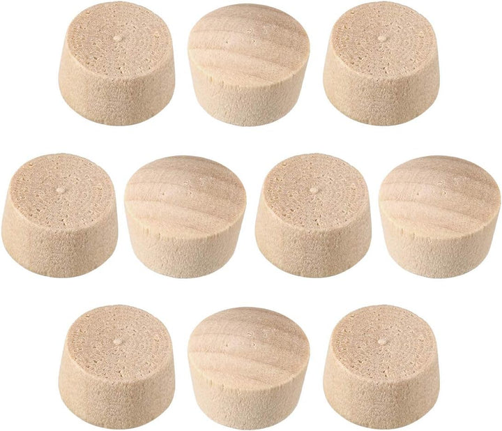 Cherry Wood Button Top Plugs 1/2"" – 50 Pcs