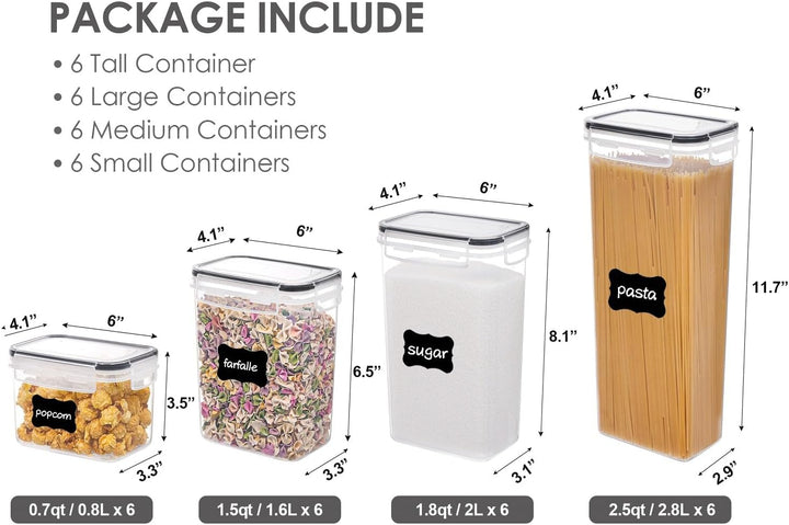 Airtight Storage Containers Set – 24 Pcs