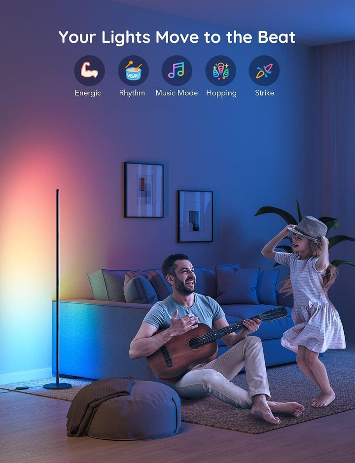 RGBIC LED Floor Lamp with Music Sync