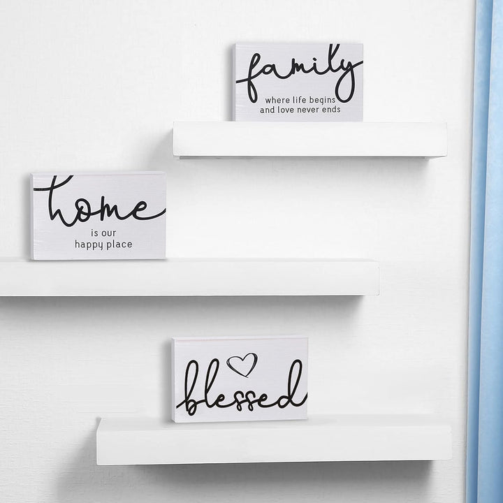 Blessed Rustic Wood Sign - 3 Pcs Set