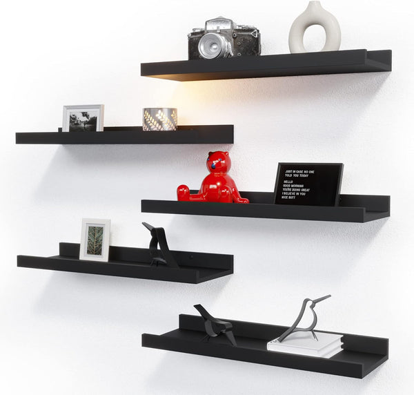 Black Floating Wall Shelves for Home Decor