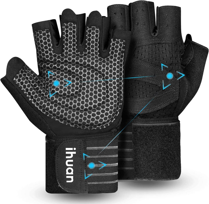 Ventilated Weightlifting Gloves with Wrist Wrap