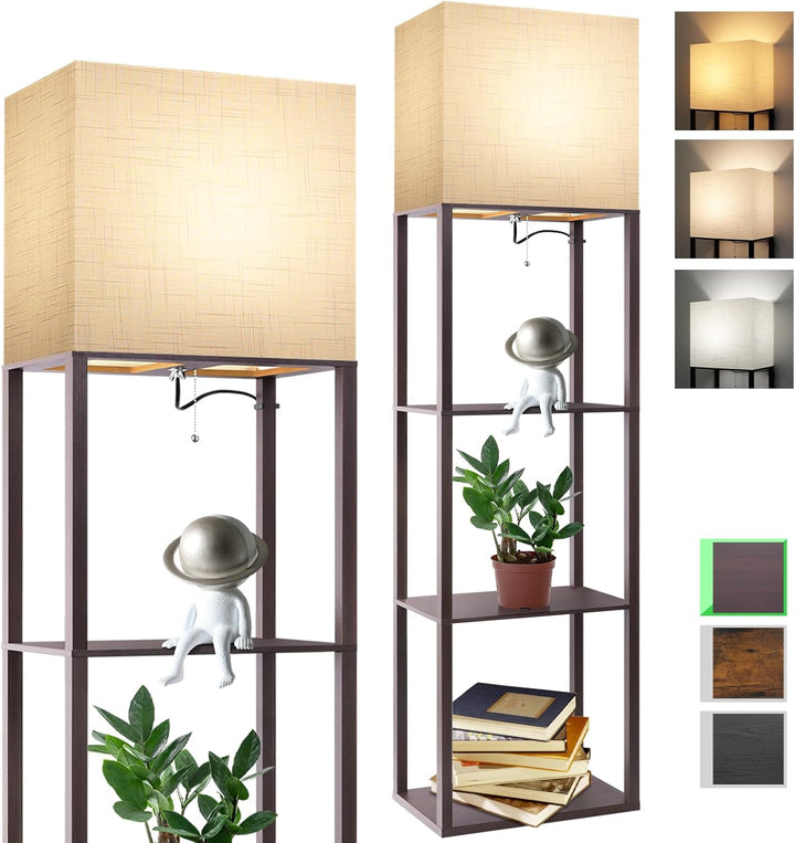 Modern Shelf Floor Lamp with Storage