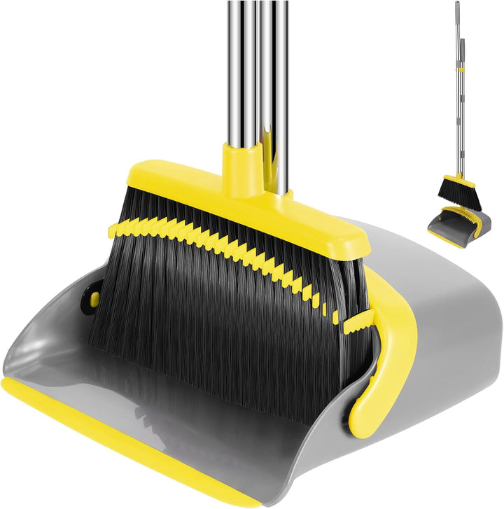 52-In Adjustable Broom & Dustpan Set