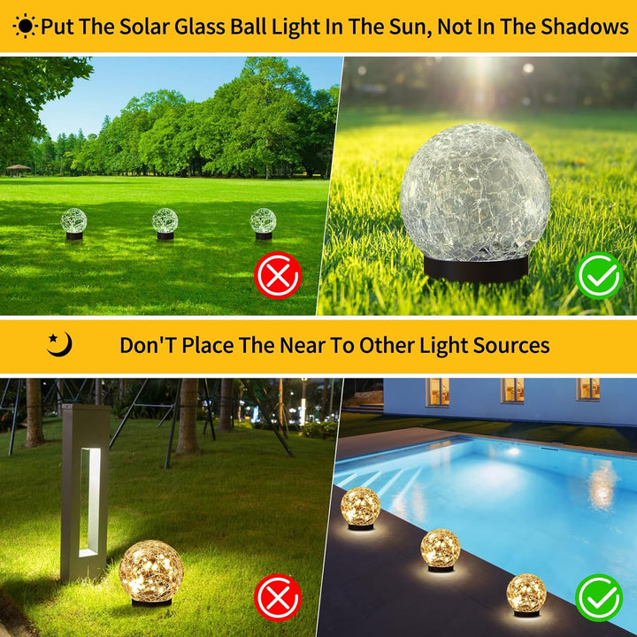 Solar Globe Lights - Outdoor Garden Decor