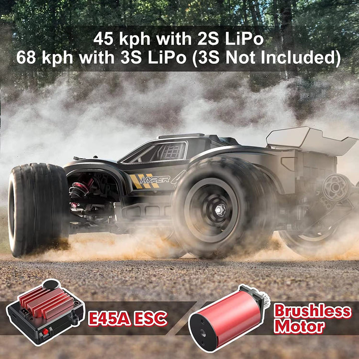 H16BM 1/16 RTR Brushless Fast RC Cars for , Max 42Mph Electric Off-Road RC Truck, High Speed RC Car 4X4 Remote Control Car with 2  Batteries for Adult, Compatible 3S