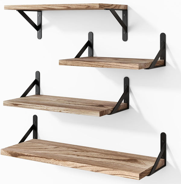Farmhouse Floating Wall Shelves (Set of 4)