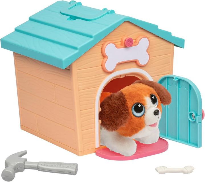My Puppy'S Home Minis - Pink & Purple Home | Plush Toy & Kennel Playset. Build Your Puppy'S Home, Name Your Puppy & Surprise! Puppy Appears! Which Puppy Will You Get? Easy Build DIY
