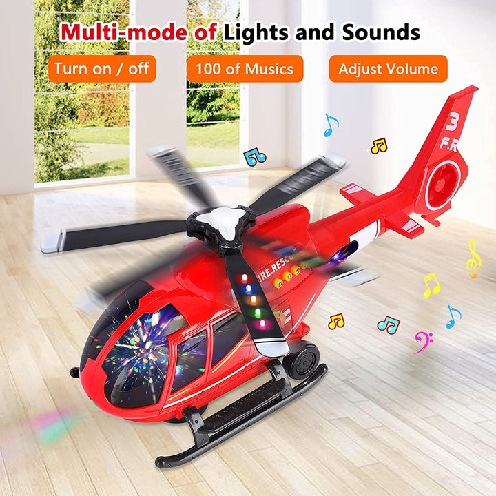 Airplane Toy Infrared Remote Control Plane Toys Helicopter with Lights and Music Aeroplane Toys for 3 4 5 6 7 8 Year Old Boys Girls Kids Gift White