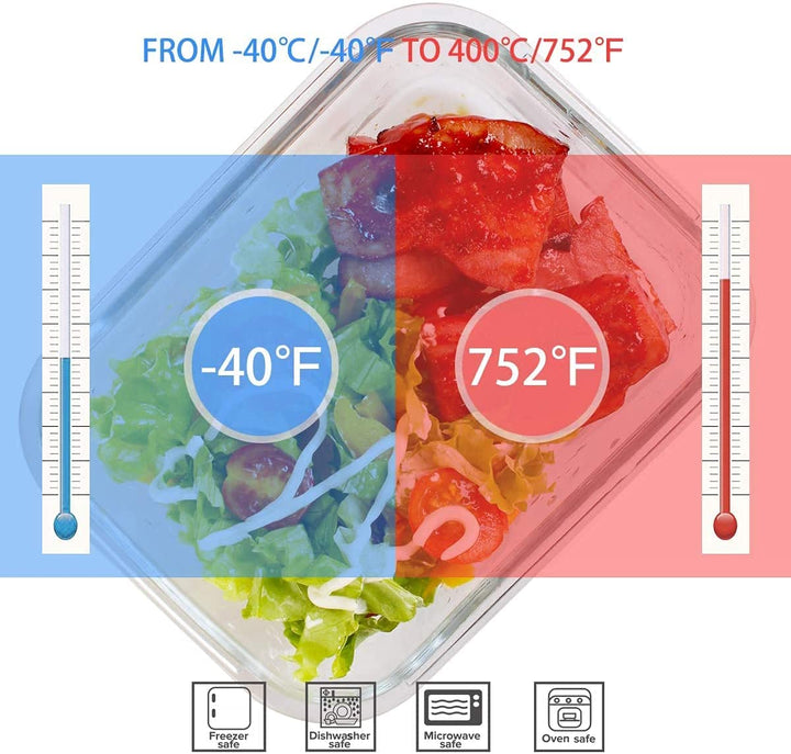 18-Piece Glass Storage Containers Set