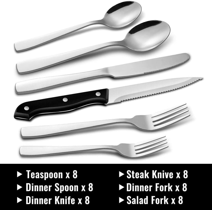 48-Piece Stainless Steel Flatware Set