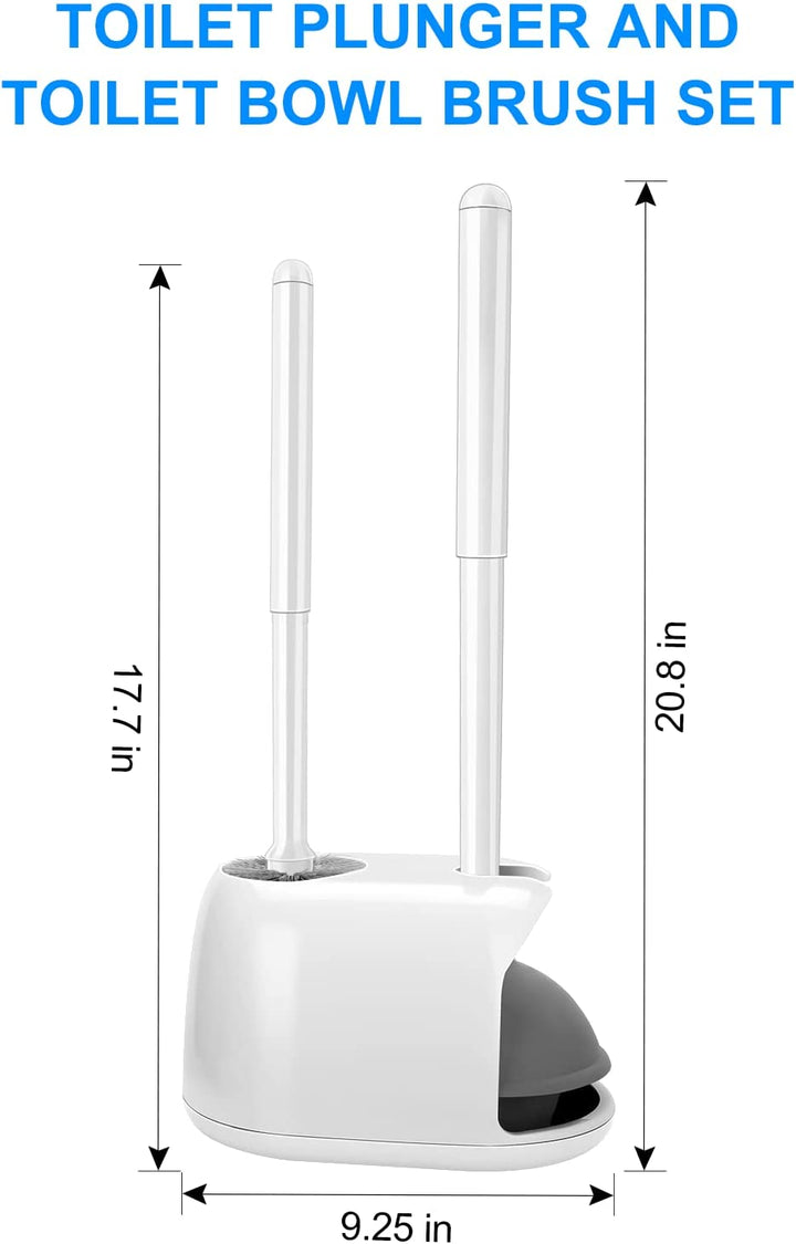 Heavy Duty Toilet Brush & Plunger Set