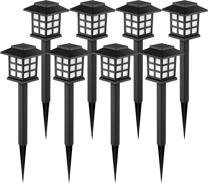 12-Pack LED Solar Outdoor Path Lights