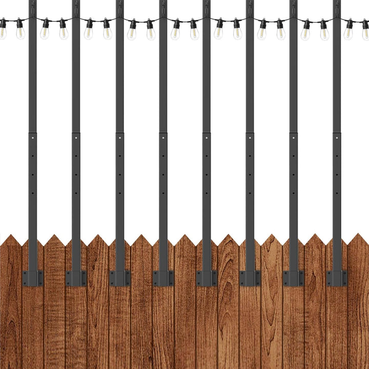 10Ft Outdoor String Light Poles 4Pk