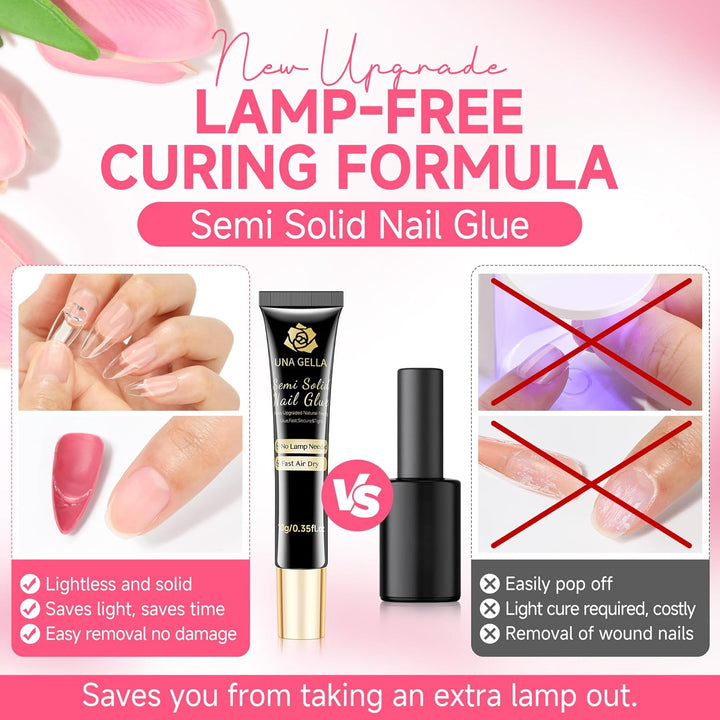 Super Strong Nail Glue Gel Kit 10ml x 2
