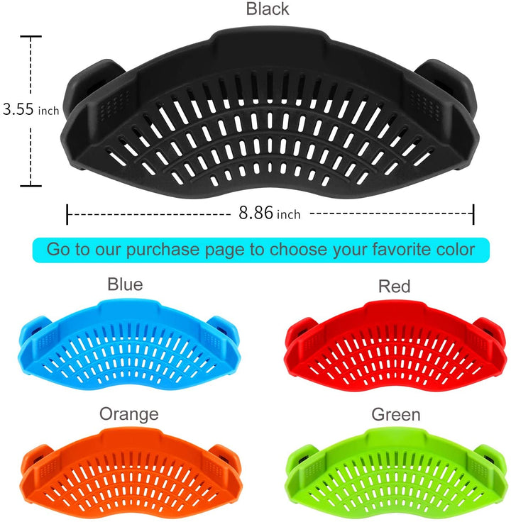 Silicone Clip-On Strainer for Pots & Pans