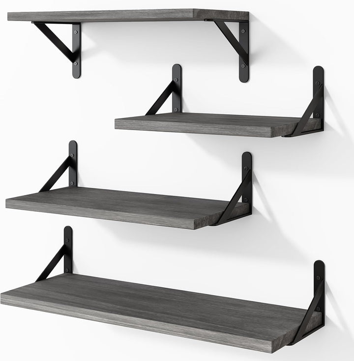 Farmhouse Floating Wall Shelves (Set of 4)