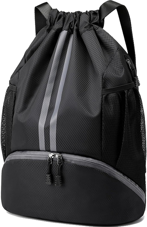 Sports Drawstring Backpack with Wet Pocket