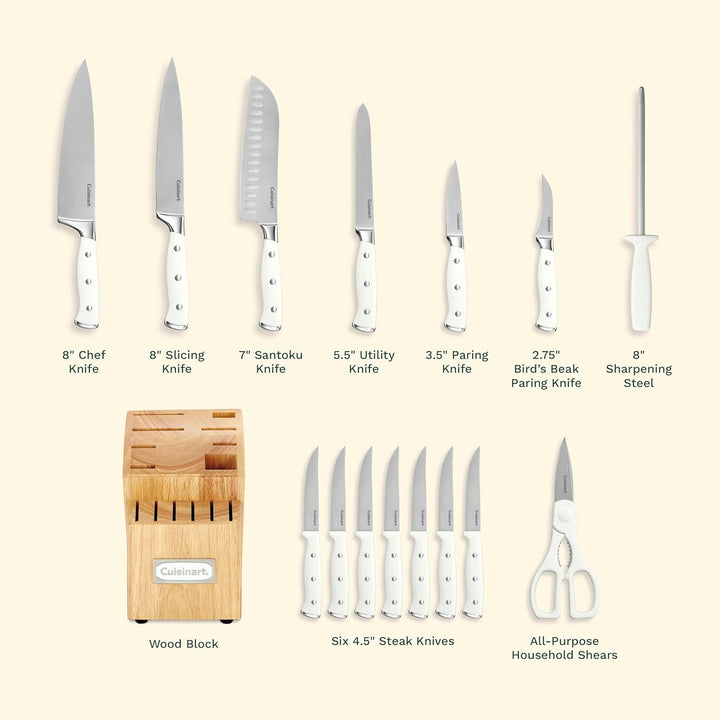 15-Piece Forged Knife Set with Block