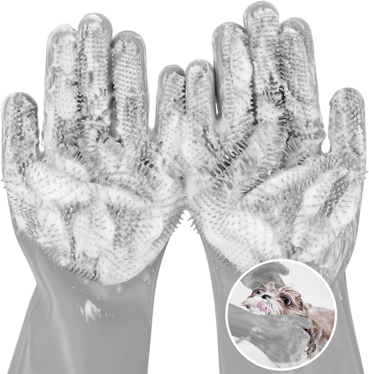 Heat-Resistant Pet Grooming Gloves
