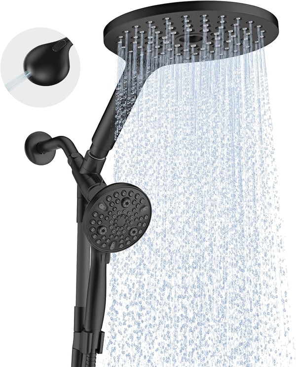 2-in-1 Dual Shower Head Combo, 10 Modes