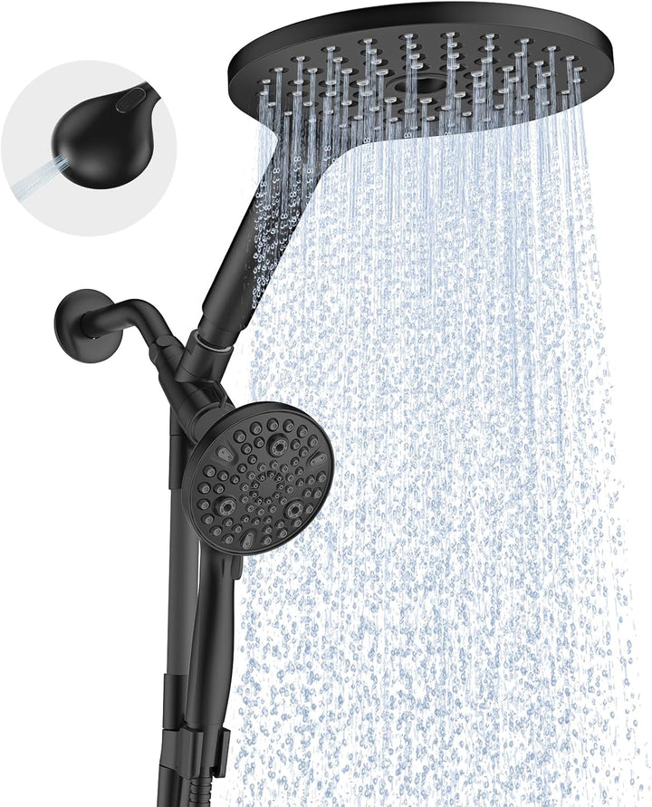 2-in-1 Dual Shower Head Combo, 10 Modes