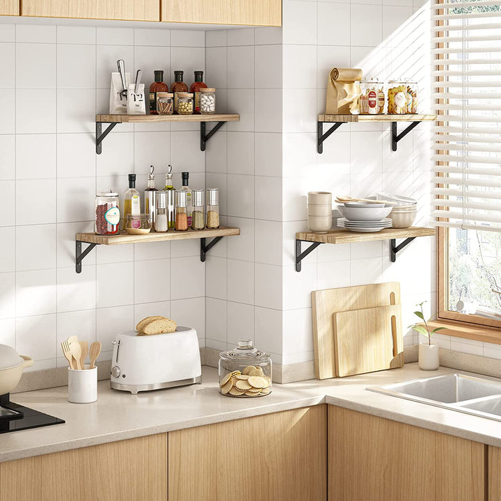 Farmhouse Floating Wall Shelves (Set of 4)