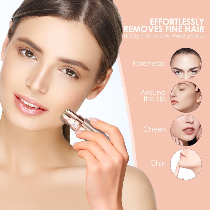 2-in-1 Eyebrow & Facial Trimmer - Rose Gold